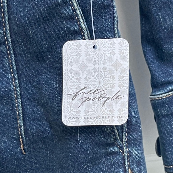 NEW FREE PEOPLE We The Free CRVY High Society Playsuit $148 Socialite Longsleeve - Picture 6 of 13